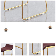 XINGLEI Sgabelli da Bar, sgabelli Alti, sgabelli da Bar Comodi dal Design ergonomico, con schienali e Gambe in Metallo Solido per Cucina, Pub e bancone (Color : Wine red2, Size : 75cm)