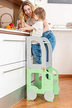 Torre d’apprendimento, scrivania e sgabello Montessori