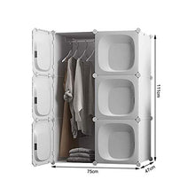 Cassapanche GGJIN Armadio stratificato Bianco Combinazione della Stanza Camera da Letto dello Studente di College Montaggio Semplice Push-Pull Moderna