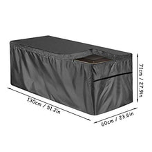 Honeyhouse - Copertura per box da giardino con cerniera, impermeabile, 130 x 60 x 71 cm, colore: nero