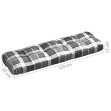 vidaXL Cuscini per Divano Pallet 5 pz Grigio Motivo a Quadri