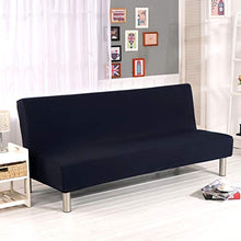 WINS Copridivano Senza braccioli 3 posti Copridivano Letto Elasticizzato Copridivano clic clac Senza braccioli Fodera per Divano Letto clic clac Estensibile Nero