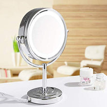 AJH Home Specchietto da toeletta Specchio da Trucco Specchio per Trucco a LED bifacciale Illuminato con ingrandimento Normale e 7X Specchi a Specchio per Cosmetici Orient