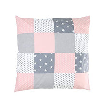 Copripiumino neonato ULLENBOOM ® 80x80, rosa, grigio (adatto anche a una copertina da carrozzina o un cuscino decorativo)