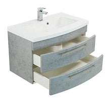 Posseik Luna - Mobile da bagno, 16 mm, MDF, cemento, taglia unica