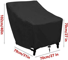 N / A Mobili Copre mobili da Giardino Si estende ad Alta Oxford Hussen Coperchio di Protezione Impermeabile, mobili Copertina Black Garden