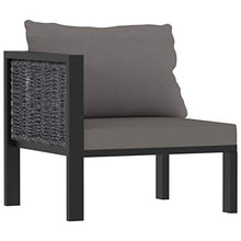SKM Set Divani da Giardino 5 pz con Cuscini in Polyrattan Antracite