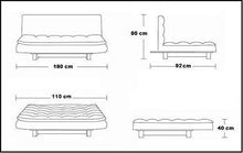 Bagno Italia Divano Letto 3 posti Microfibra Nero Stile Moderno recrinabile da Soggiorno divani Design Modello Veronica I - Arredi Casa