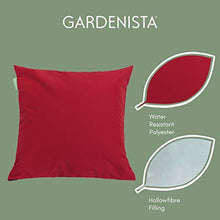 Gardenista® | Cuscino da Esterno Resistente all'Acqua con Imbottitura in Fiocchi di Schiuma | Cuscino Decorativo 18” per Mobili da Giardino (2 Pezzi, Rosso)