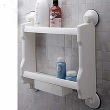 LFK Mensole Bagno Mensola da Bagno Adesiva bilaterale Bianca plastica Moderna di Alta qualità 1 Pezzo - Supporto da Muro per Bagno dell'hotel