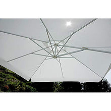 vorghini Ombrellone da Giardino Decentrato in Alluminio 3x3m con Manovella Crank Bianco e Ecrù