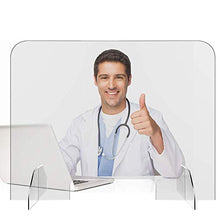 WLHER Protezione per Schermo in Perspex, in plexiglass Trasparente, Utilizzato in Negozi di Alimentari, banchi di Vendita al Dettaglio o Qualsiasi Area di ricevimento, 60 x 60 cm