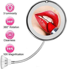 Specchio Specchi di Trucco con 3 luci a LED per luminosità Trucco 10x vanità per Bagno Doccia