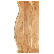 FAMIROSA Piano per Lavabo Bagno in Massello di Acacia 140x55x2,5 cm