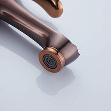 HYY-YY - Rubinetto per lavabo da bagno, in giada, in rame, girevole, colore: oro rosa