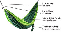 ZOLLNER Amaca in Nylon, 275x140, incl. 2 moschettoni, Verde, in Altra Misura