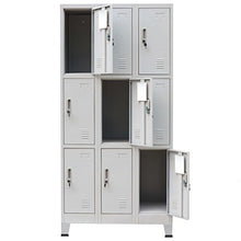TDSPEU Armadio con 9 Armadietti in Acciaio 90x45x180 cm Grigio Materiale: Acciaio Armadietti e stipi