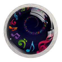 Maniglie per cassetti Manopole per cassetti Manopole rotonde Confezione da 4 per armadietto, cassetti, cassettiere, cassettiere ecc - Nota musicale