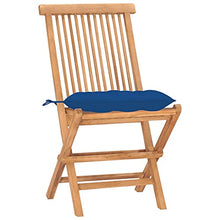 vidaXL Set da Pranzo Giardino Pieghevole 3 pz Cuscino Massello di Teak