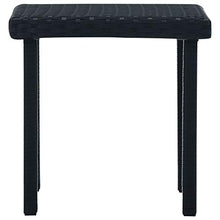 OUSEE Tavolino da tè per Esterni Nero 40x40x40 cm in Polyrattan