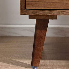 WALNUTA Comodino Nordico in Legno massello Comodino Color Noce, Comodino Semplice Armadio da Camera da Letto