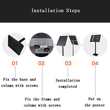 T-shape A2 Poster Stand Display Pubblicità Sign Stand Avviso Supporto for insegna - Heavy Square Base in acciaio, Alluminio Snap Open Frame for A2 Grafica, sia verticale che orizzontale Visualizza seg