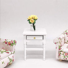 xxkj Comodino Swing Mini Modello Bianco Comodino in Legno Lunghezza 5,3 cm, Larghezza 4 cm, Altezza 6,5 cm