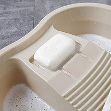 Fangfang Household Lavanderia Bacino con Washboard Spessore plastico Lavabile lavabo di Creativo Integrato Bambino Lavabo Mx12271440 (Color : Khaki)