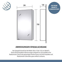 Planetmöbel - Set completo di mobili da bagno con lavabo e armadietto a specchio, colore bianco