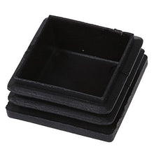 ACAMPTAR 10 Pezzi 40 mm x 40mm Cappucci Neri Quadrato di plastica Tubo Inserti