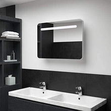 Festnight Armadietto Bagno con Specchio e LED 80x11x55 cm