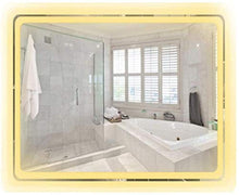 SGSG Specchio da toeletta Specchio a Figura Intera, Specchio da Bagno a LED Anti-Appannamento Specchio per Il Trucco a Parete Grande con Luce Orizzontale