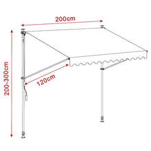Kingpower Tenda Tende da Sole Telescopio per Balcone e Terrazzo 200 cm Giallo Bianco