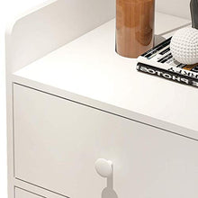YGB Comodino Comodino in MDF Comodino con 2 cassetti, Comodino Comodino Comodino Consolle Comodino Cassettiera per Camera da Letto, Libreria da Ufficio, Comodino Bianco