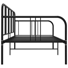 FAMIROSA Divano Letto Telaio Nero in Metallo 90x200 cm