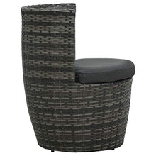 SKM Set da Bistrot 3 pz con Cuscini in Polyrattan Grigio (15.32kg)