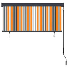 vidaXL - Tenda avvolgibile per esterni, 140 x 250 cm, giallo e blu