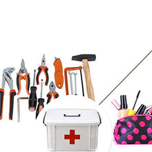 Scatola di primo soccorso, Scatola Medica in plastica per uso domestico, contenitore per medicinali, per dormitorio 33x24x19cm