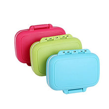Jsdoin - Confezione da 3 custodie per pillole, alla moda, per pillole e pillole, con 3 scomparti rimovibili (blu + verde + rosso)
