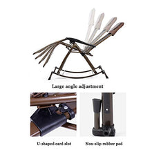 WUTONG Poltrona reclinabile Lazy Relax, Sedia da Campeggio Pieghevole Portatile, Design ergonomico, stuoia in bambù Estivo, corrimano allargato