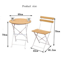 CGBF-Set Bistro Set Tavolo Pieghevole E Sedia 3 Pezzi Giardino Patio Balcone Terrazza Mobili Resistenti alle Intemperie,Marrone