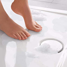 Cabilock Toppa Antiscivolo Autoadesiva per Tappetino da Bagno 8 Pezzi per Bagno Doccia (Trasparente Motivo Petalo)