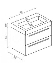 Mobile da bagno T730 - rovere sbiancato
