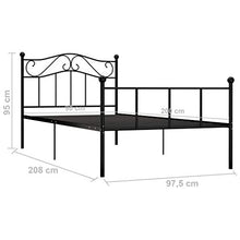 SKM Giroletto Nero in Metallo 90x200 cm (12.4kg)