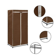 Festnight Guardaroba Portatile, Armadio 2 pz Marrone 75x50x160 cm