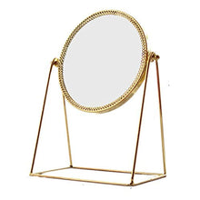WYMGFD - Specchio da trucco in metallo con luce retrò e specchio da trucco per la casa