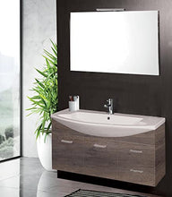 mazzoni Mobile da Bagno Sospeso 108cm Manhattan Grigio Frassinato
