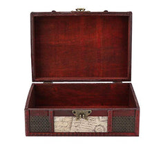 Oumefar Organizzatore di Gioielli in Scatola di Legno Custodia in Stile Antico per Decorazioni di Compleanno(Stamp with Lock)