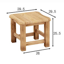 Sgabello Moderno Sgabello in Legno massello con Tavolo da Pranzo Classico Forte e Robusto (Colore : Figure 1, Dimensione : 29.5 * 29.5 * 25.5)