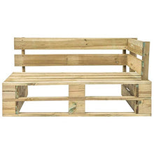 E E-NICES Panca da Giardino Angolare con Pallet in Legno